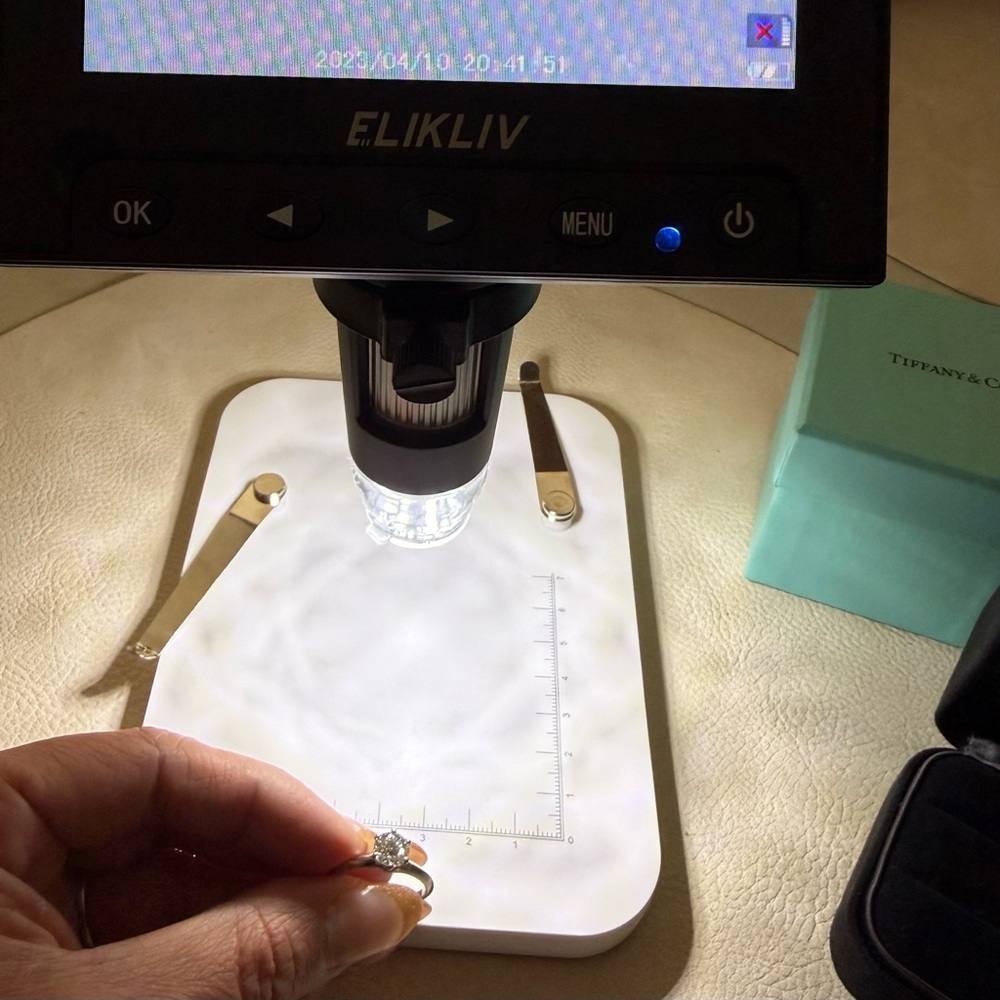 Tiffany & Co. Silver Ring with Sparkling Gemstone - Picture 12 of 13